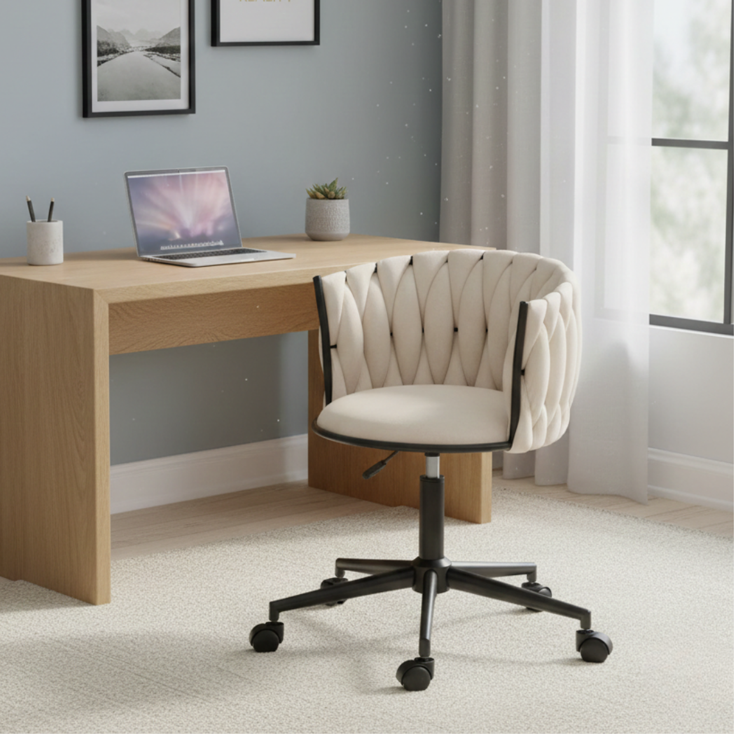 Silla Oficina King con Base Negra 10