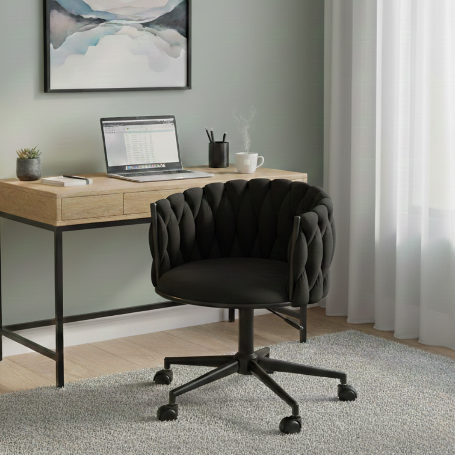 Silla Oficina King con Base Negra 8