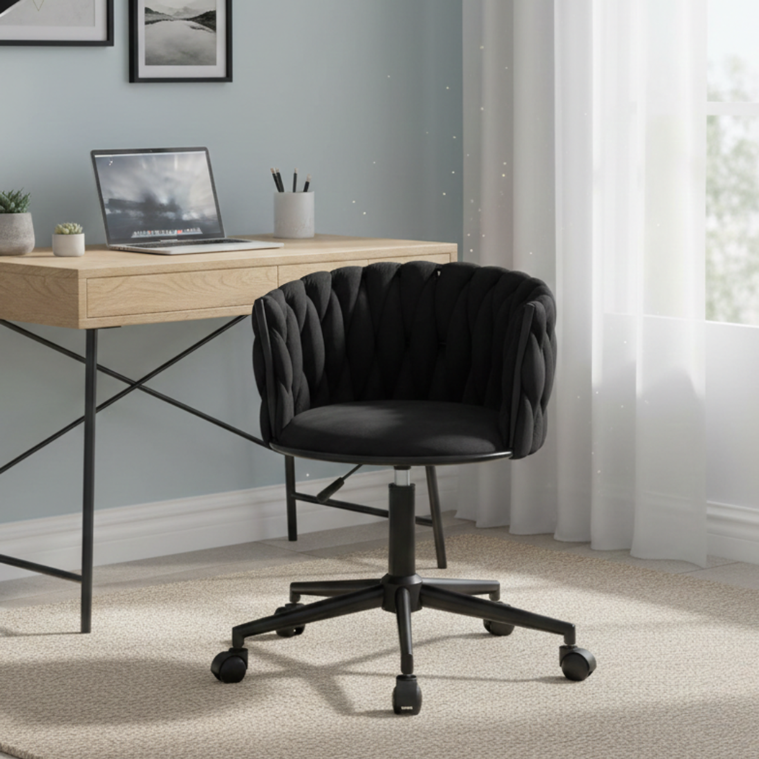 Silla Oficina King con Base Negra 7