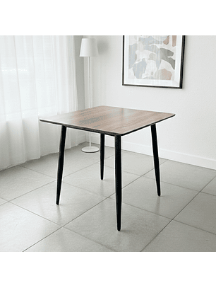 Mesa Cuadrada Minimalista Café 75cm