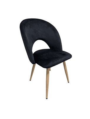 Silla Viena Felpa Negro