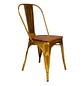 Silla Tolix Gold con Asiento Madera - Miniatura 3