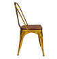 Silla Tolix Gold con Asiento Madera - Miniatura 4