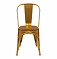 Silla Tolix Gold con Asiento Madera - Miniatura 2