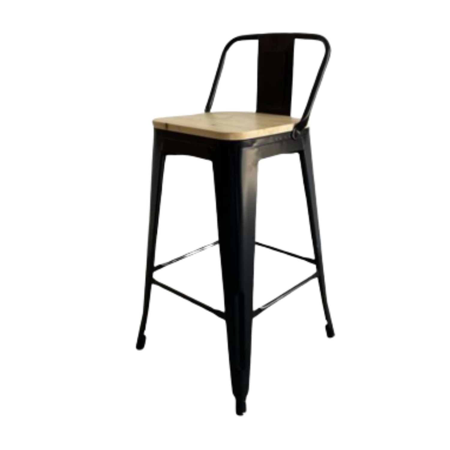 Taburete de Bar Tolix Asiento de Madera 66cm 6