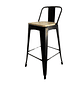 Taburete de Bar Tolix Asiento de Madera 66cm - Miniatura 6