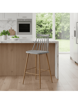 Taburete Reims Patas Color Madera