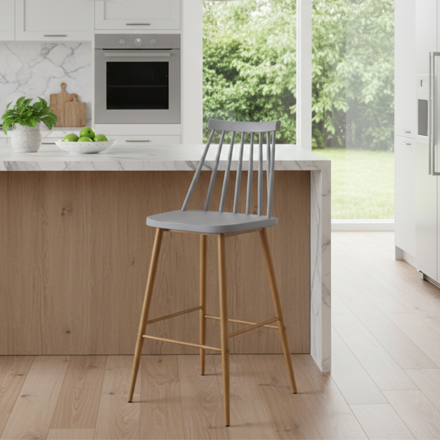 Taburete Reims Patas Color Madera 1