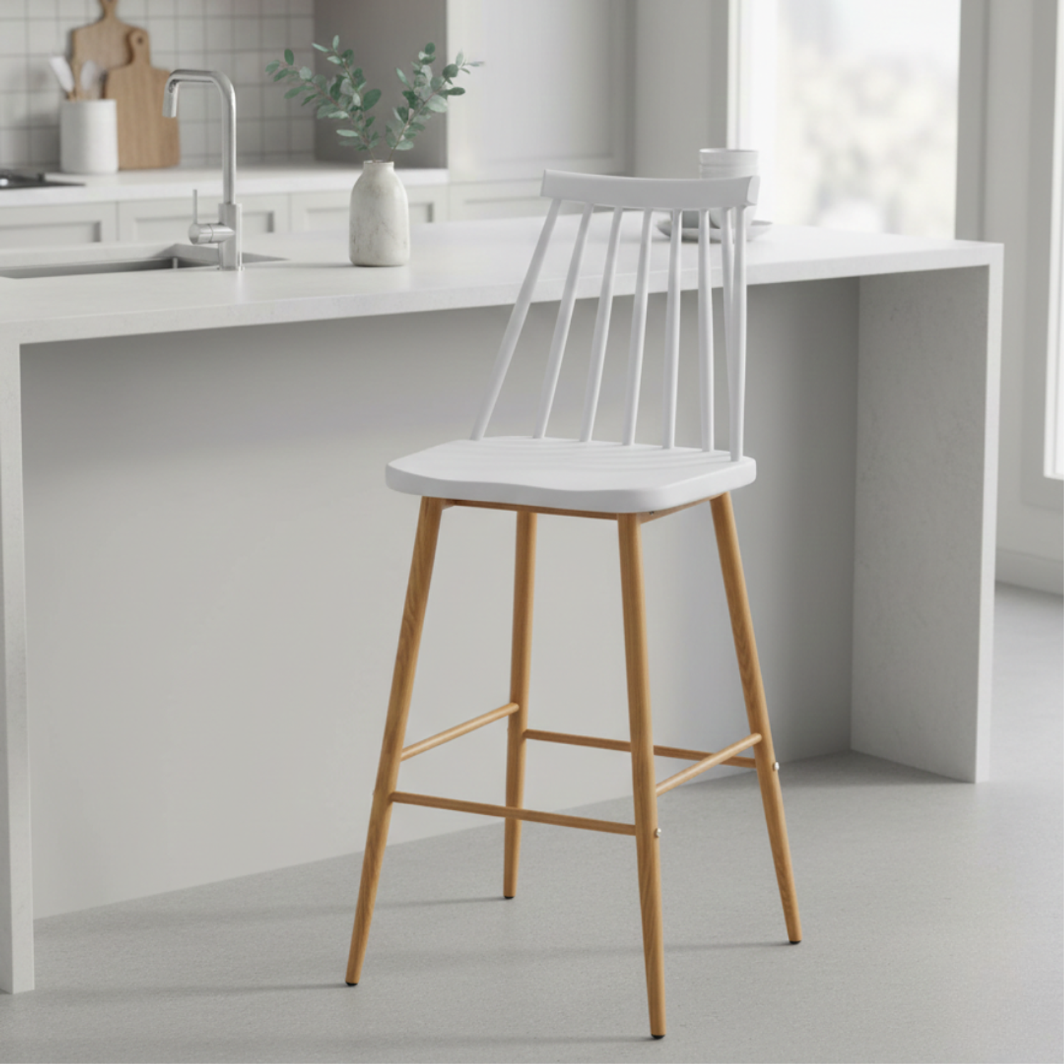 Taburete Reims Patas Color Madera 3