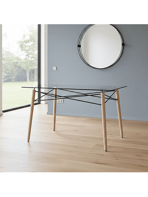 Mesa Vidrio Rectangular Eiffel 160x90cm