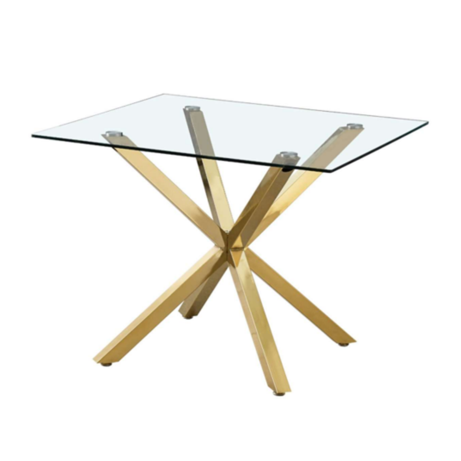 Mesa Madrid Gold Cuadrada de Vidrio 100cm 3