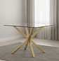 Mesa Madrid Gold Cuadrada de Vidrio 100cm - Miniatura 2