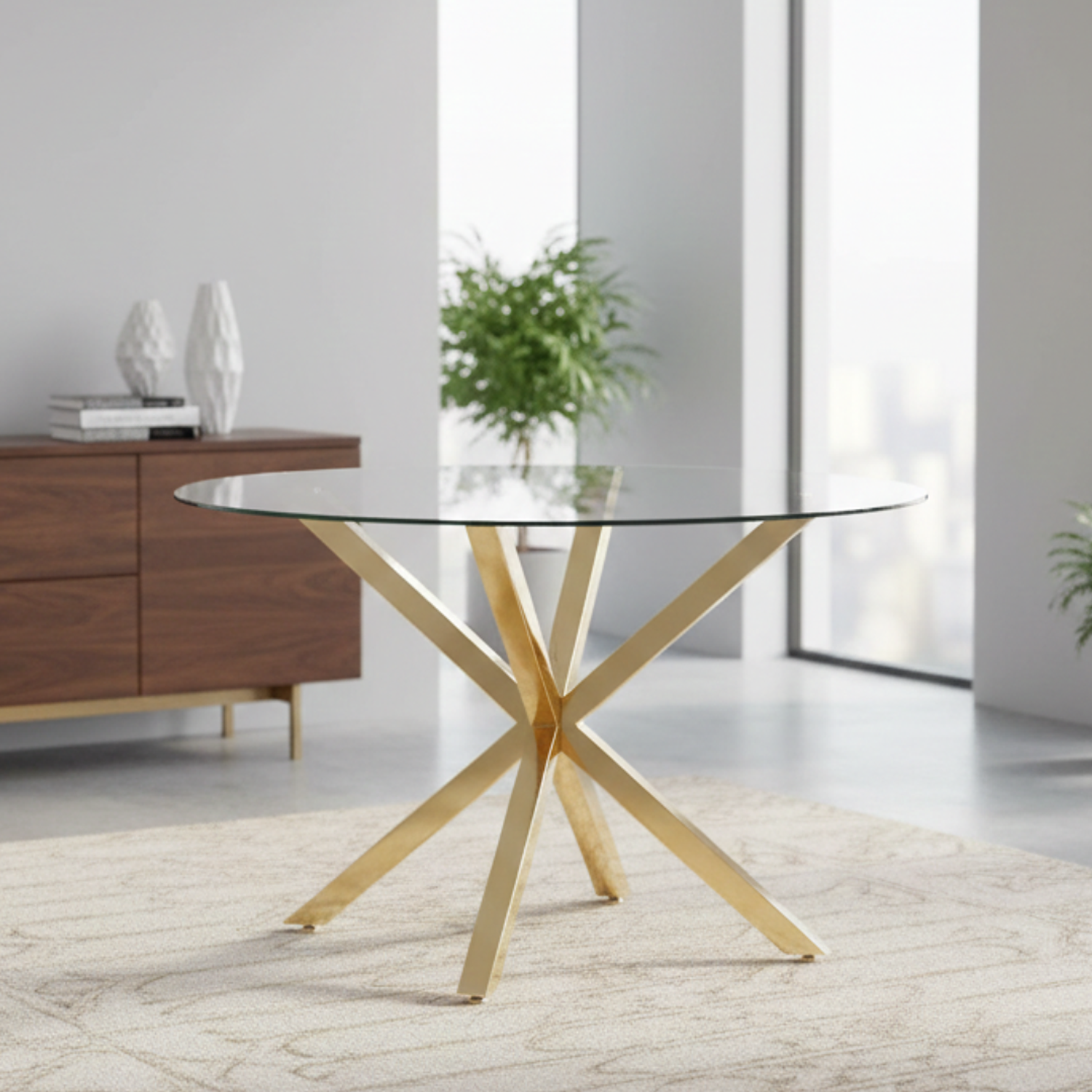 Mesa Redonda Madrid Gold 120cm 2