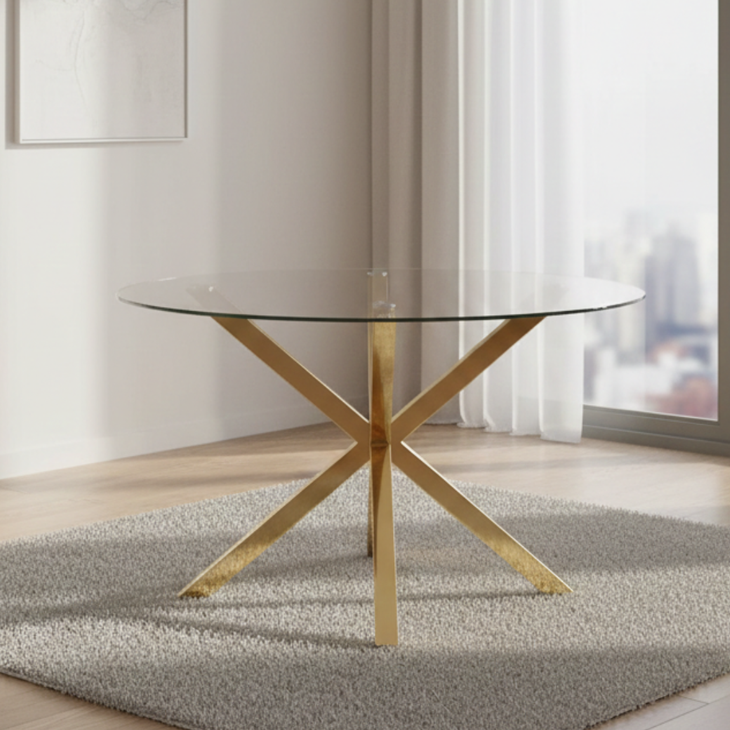 Mesa Redonda Madrid Gold 120cm 3