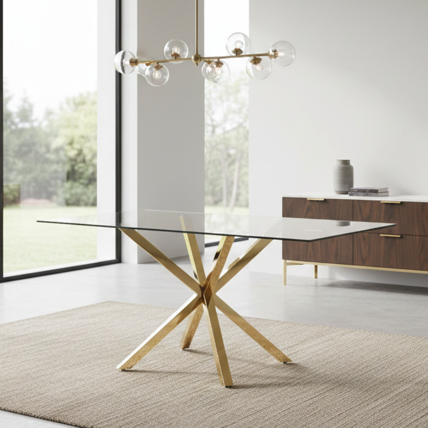 Mesa Madrid Gold Rectangular 130 cm 1