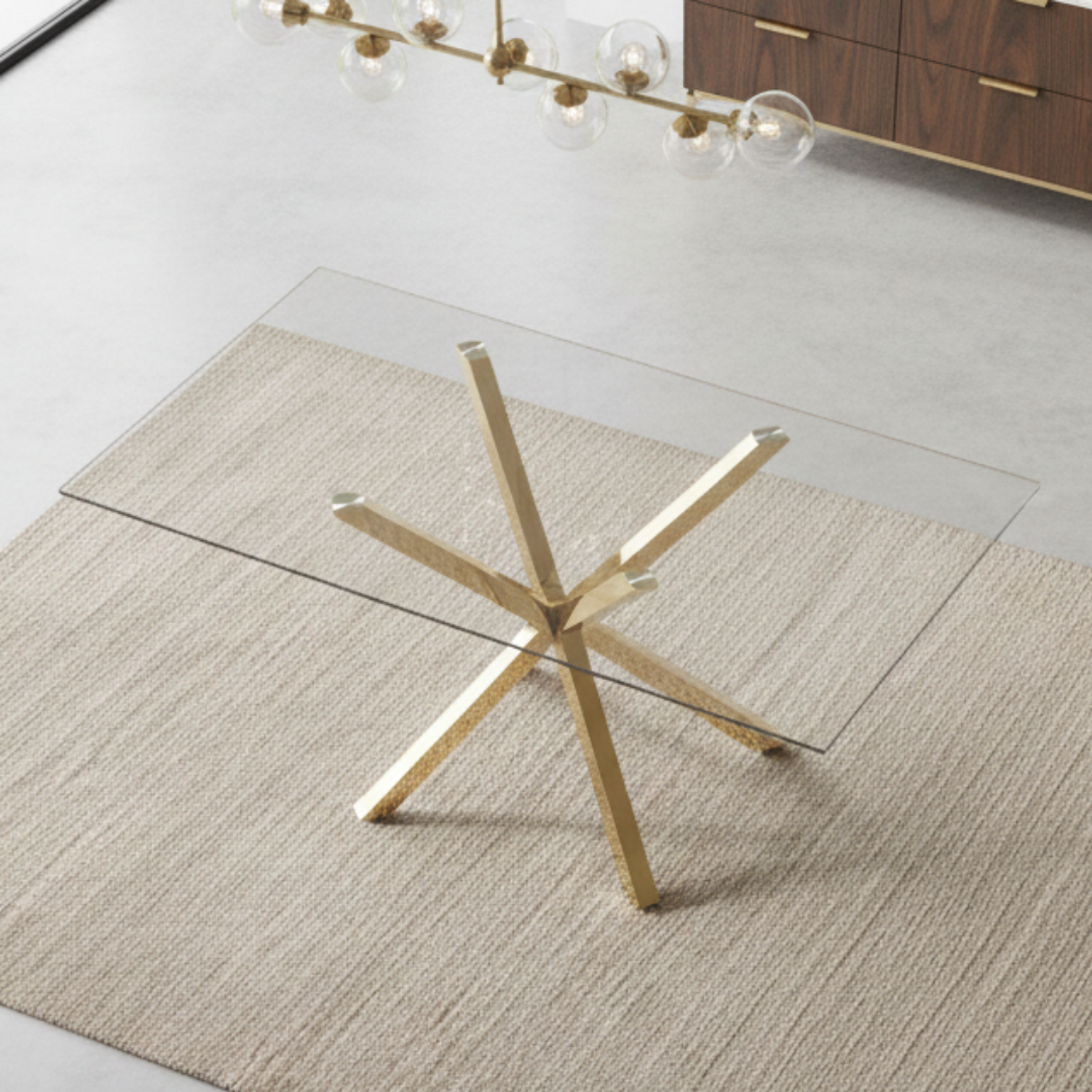 Mesa Madrid Gold Rectangular 130 cm 2