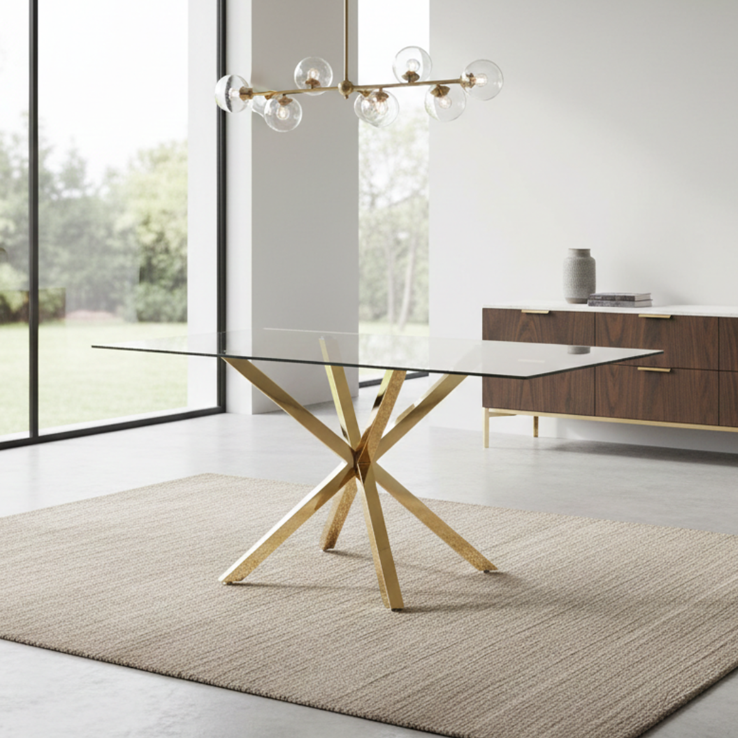 Mesa Madrid Gold Rectangular 130 cm 4