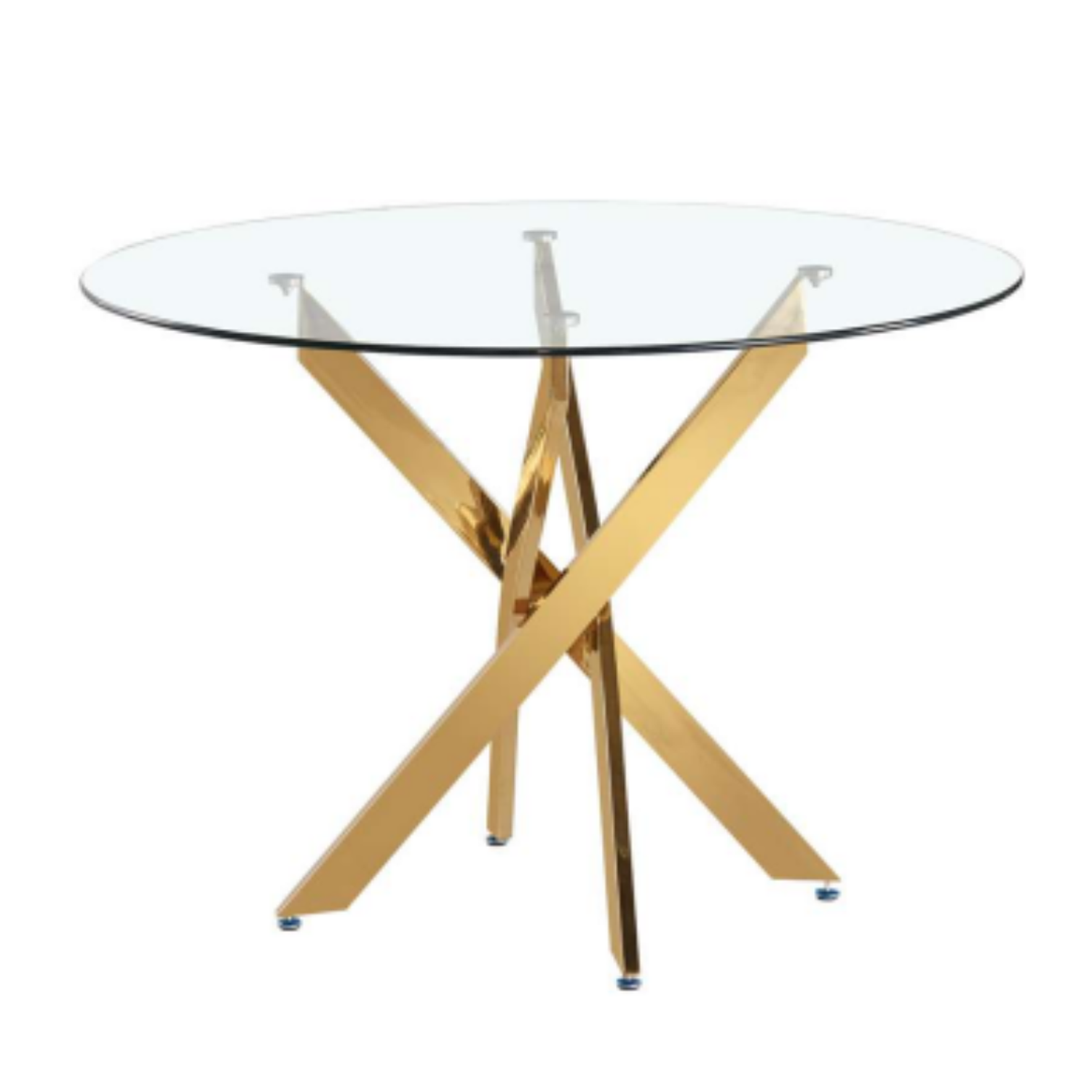 Mesa Redonda Dubái Gold Vidrio 120 cm 2