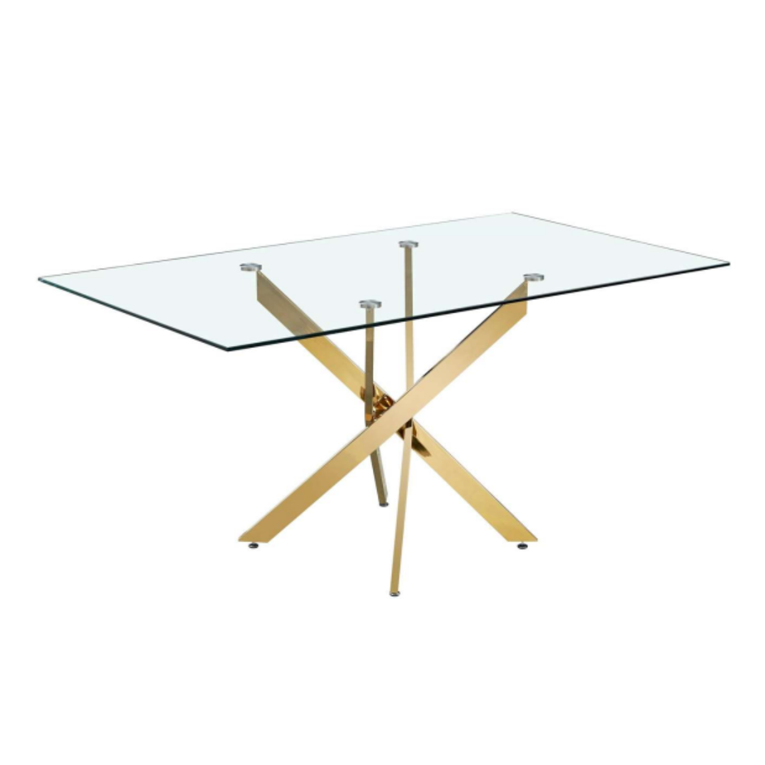 Mesa Dubai Gold Rectangular de Vidrio 120 cm 3