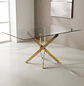 Mesa Dubai Gold Rectangular de Vidrio 120 cm - Miniatura 1