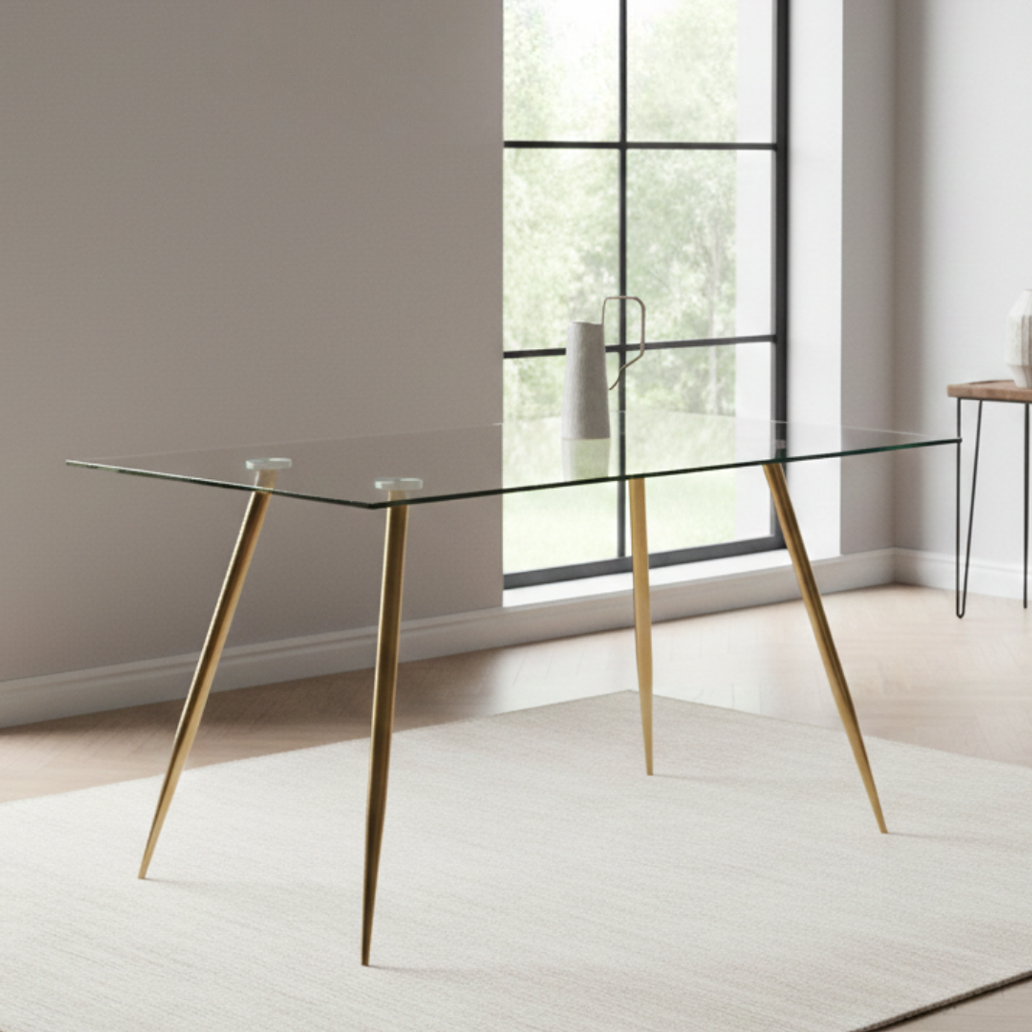 Mesa Rectangular Lyon de Vidrio 160 cm  3