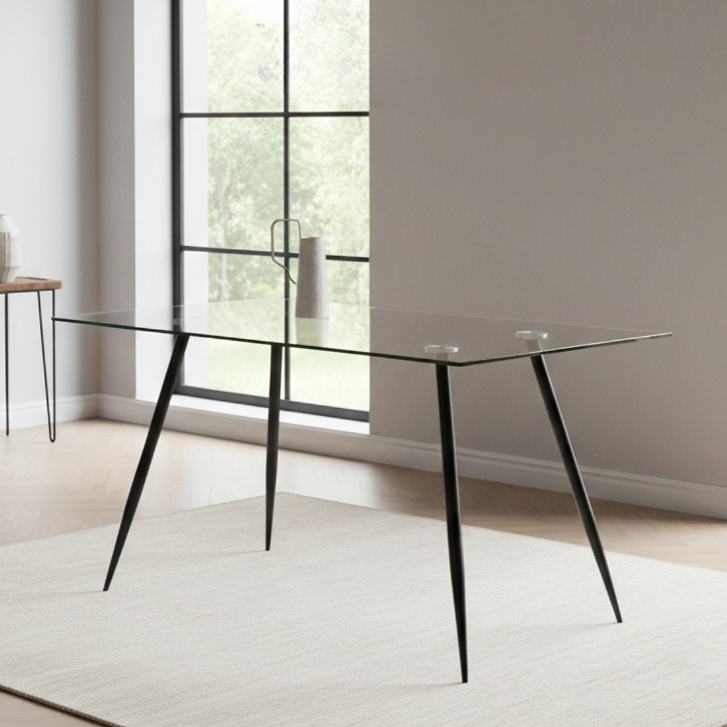 Mesa Rectangular Lyon de Vidrio 160 cm  1