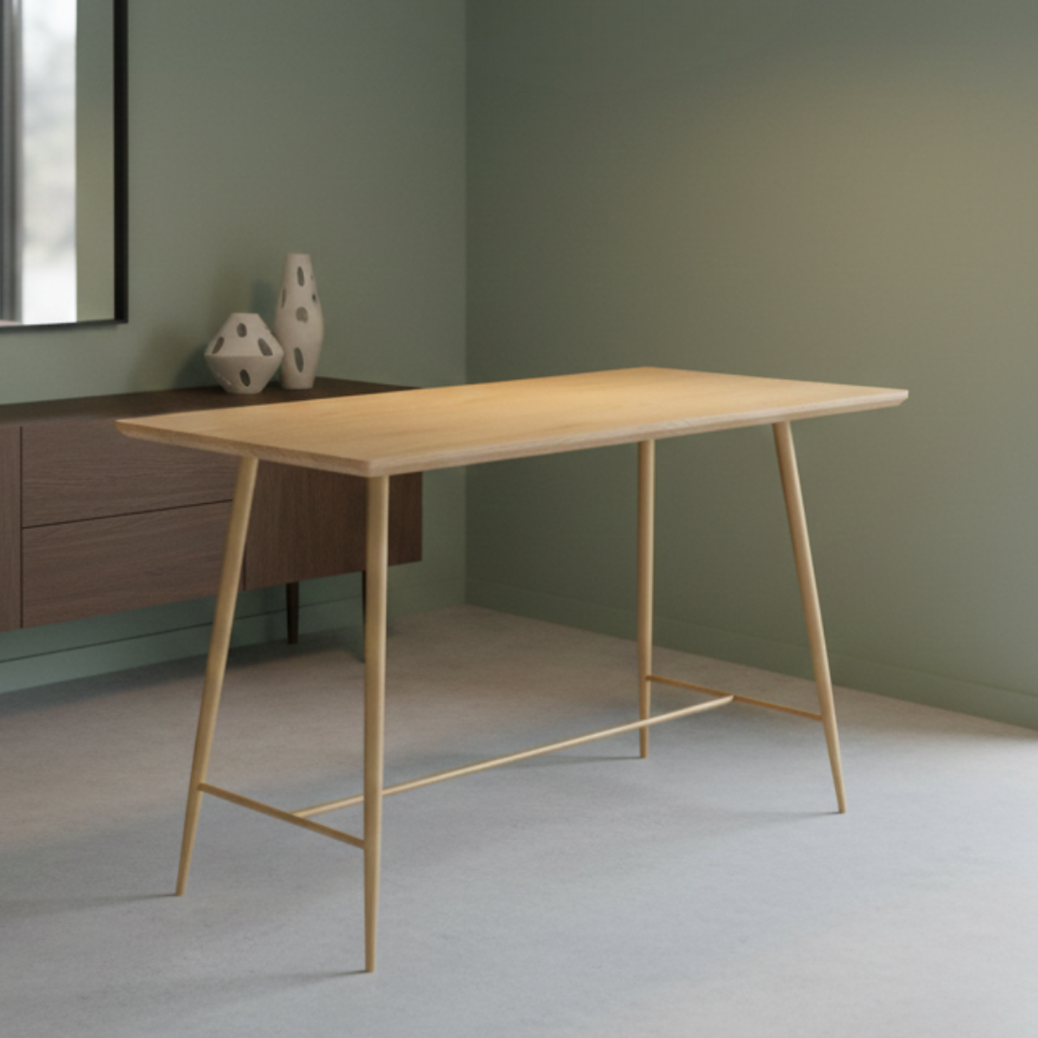 Mesa de Bar Rectangular de Madera 4