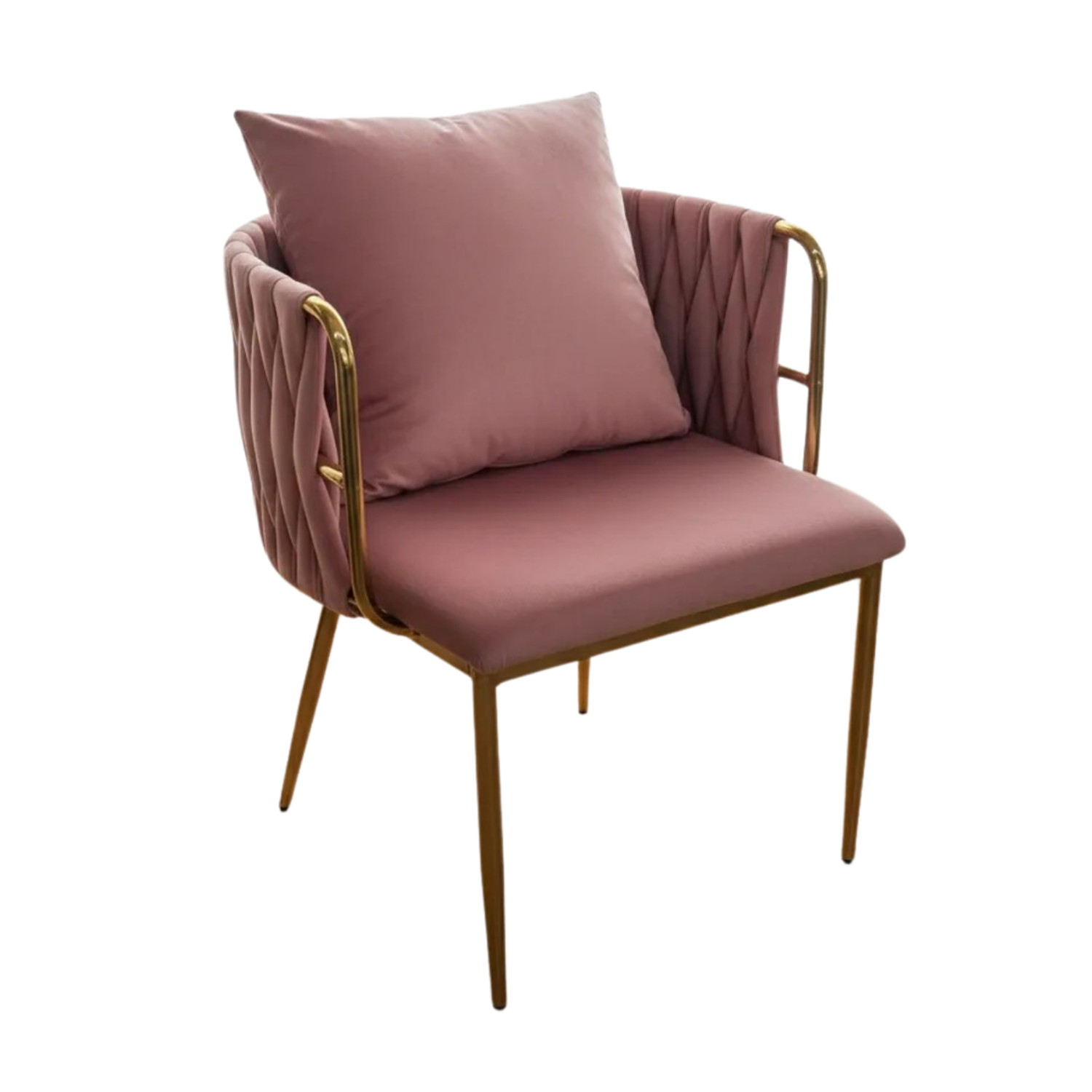 Set de Para Manicure Mesa de Piedra Sinterizada y Silla Velvet Patas Doradas 5