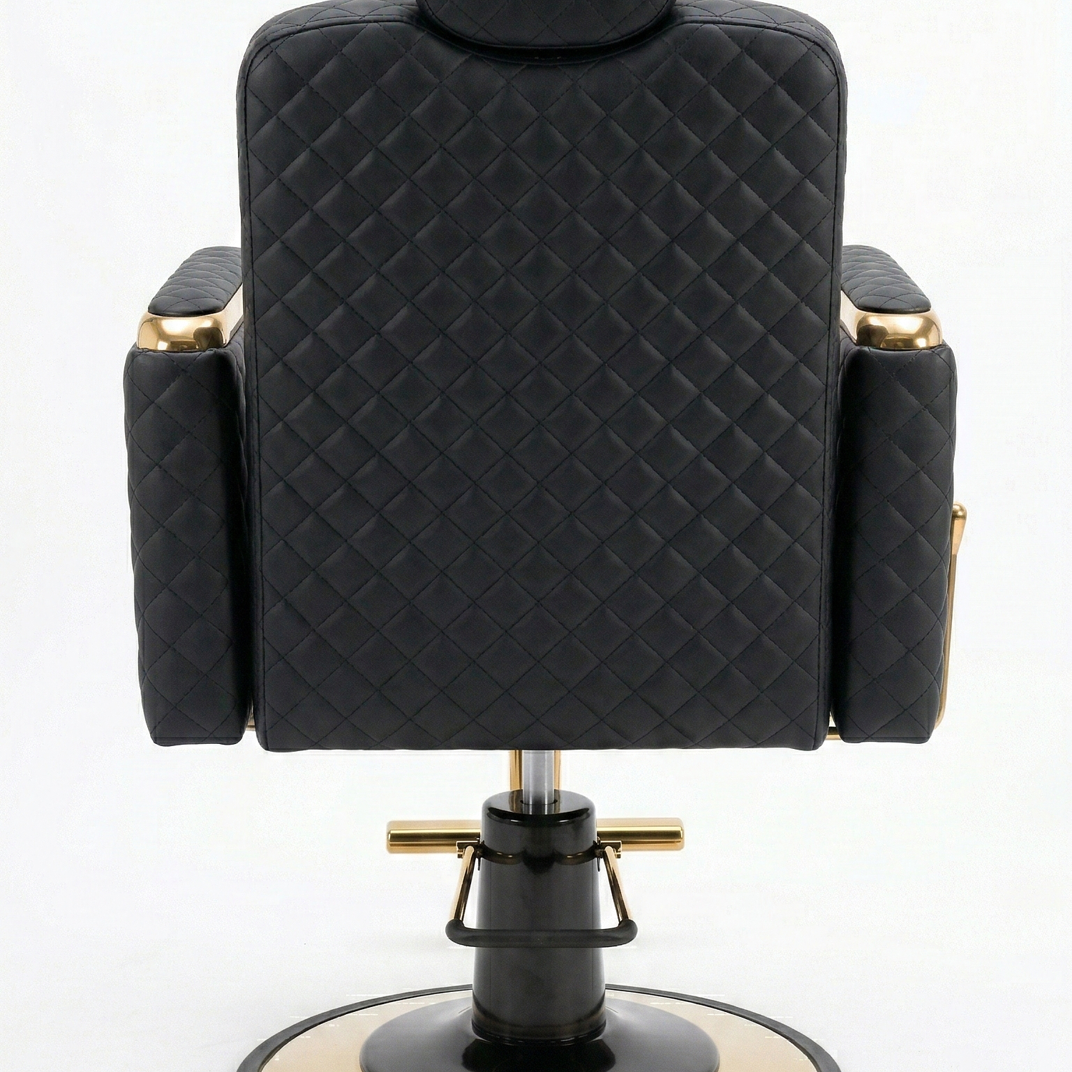 Silla de Peluquería Profesional Reclinable Negra con Base Hidráulica Dorada | Legado Dorado – DHANI Store 4
