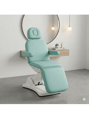 Sillón Cosmetologico y Camilla Eléctrica para Estética  Ajustable Verde Menta Profesional