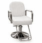 Silla de Peluquería Profesional Hidráulica Blanca, Negra o Gris con Base Cromada y Apoyapiés - Miniatura 4