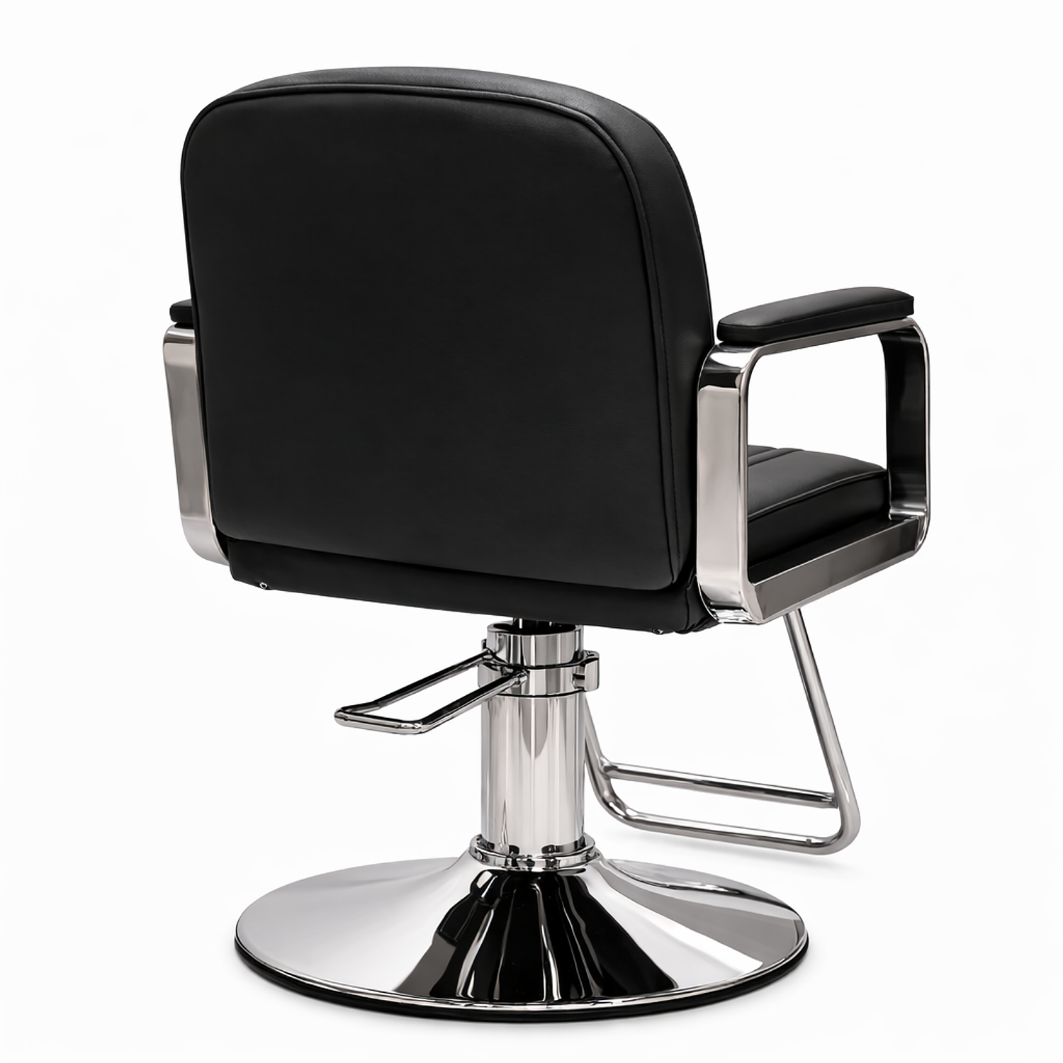 Silla de Peluquería Profesional Hidráulica Blanca, Negra o Gris con Base Cromada y Apoyapiés 9