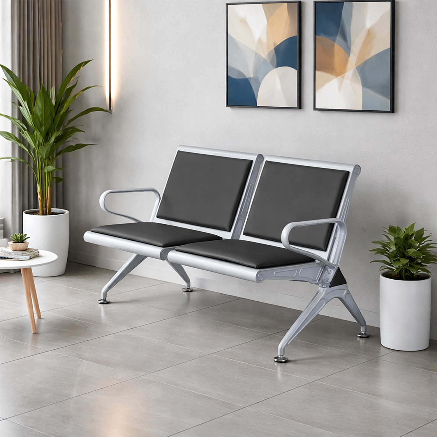 Banca de Espera Moderna 2 Puestos para Clínica, Hospital y Oficina Nova Duo  3