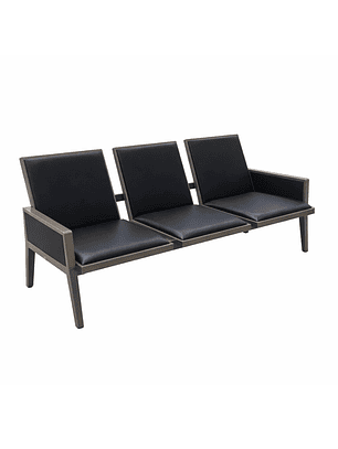 Banca de Espera 3 Puestos para Clínica, Hospital y Oficina | Asientos Acolchados de Alta Resistencia