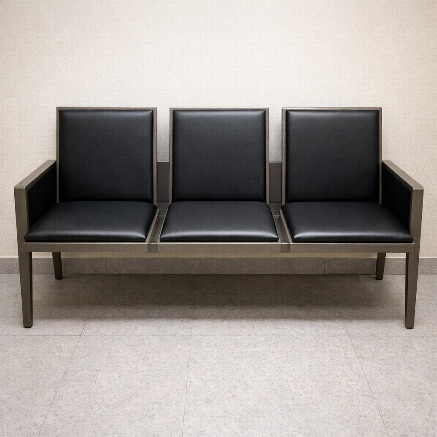 Banca de Espera 3 Puestos para Clínica, Hospital y Oficina | Asientos Acolchados de Alta Resistencia 3