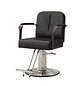 Sillón de Barbería Profesional Negro con Base Hidráulica Cromada y Reposapiés - Miniatura 2