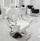 Sillón de Barbería Profesional Blanco con Base Hidráulica y Apoyapiés - Miniatura 1