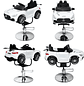 Silla para Barberia de Niños Auto Mercedes Blanco - Miniatura 7