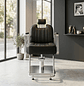 Sillón de Barbería Profesional Hidráulico Negro con Apoyapiés y Base Metálica Line Pro - Miniatura 4