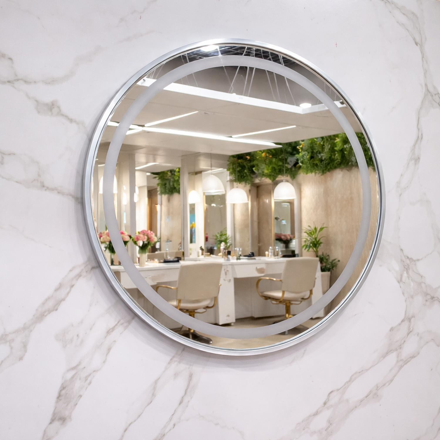 Espejo con Luz Led Redondo LED de 60 cm con Iluminación de Tres Tonos 4