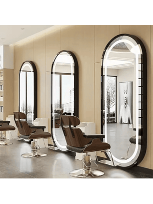 Espejo Luz LED Ovalado Profesional Peluquería y Barbería 170x70 cm
