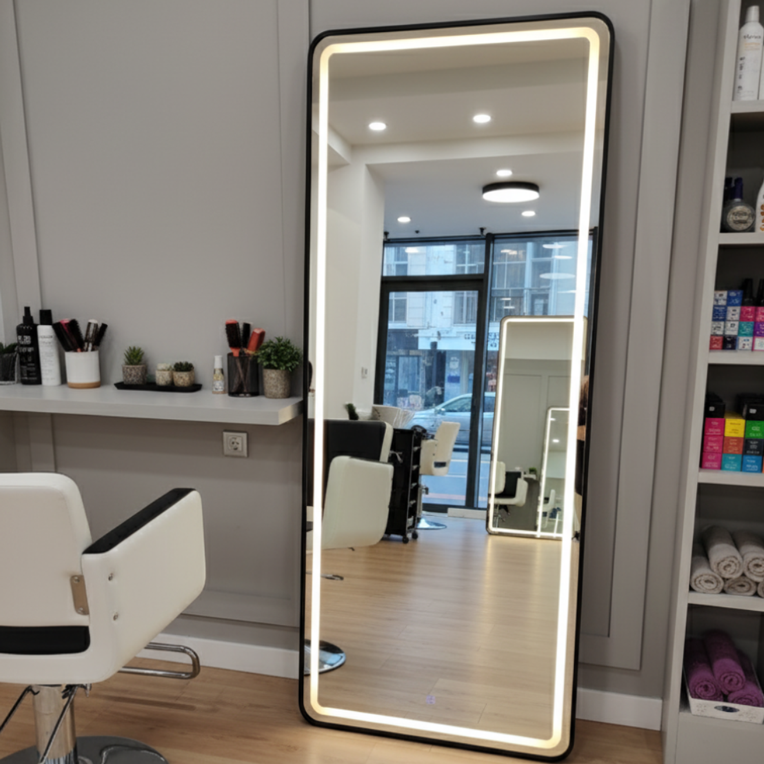 Espejo con Luz LED Rectangular 170x70 cm con Luz Regulable y Encendido Táctil Lumina Pro 1