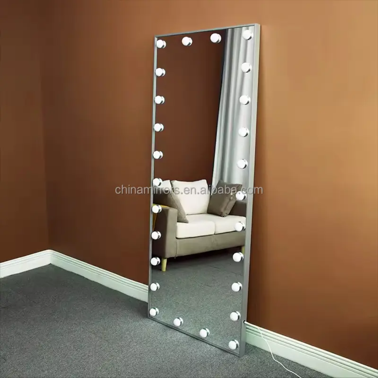 Espejo Camerino de Cuerpo Completo con Luces LED para Maquillaje y Salón de Belleza 170x70 cm 6