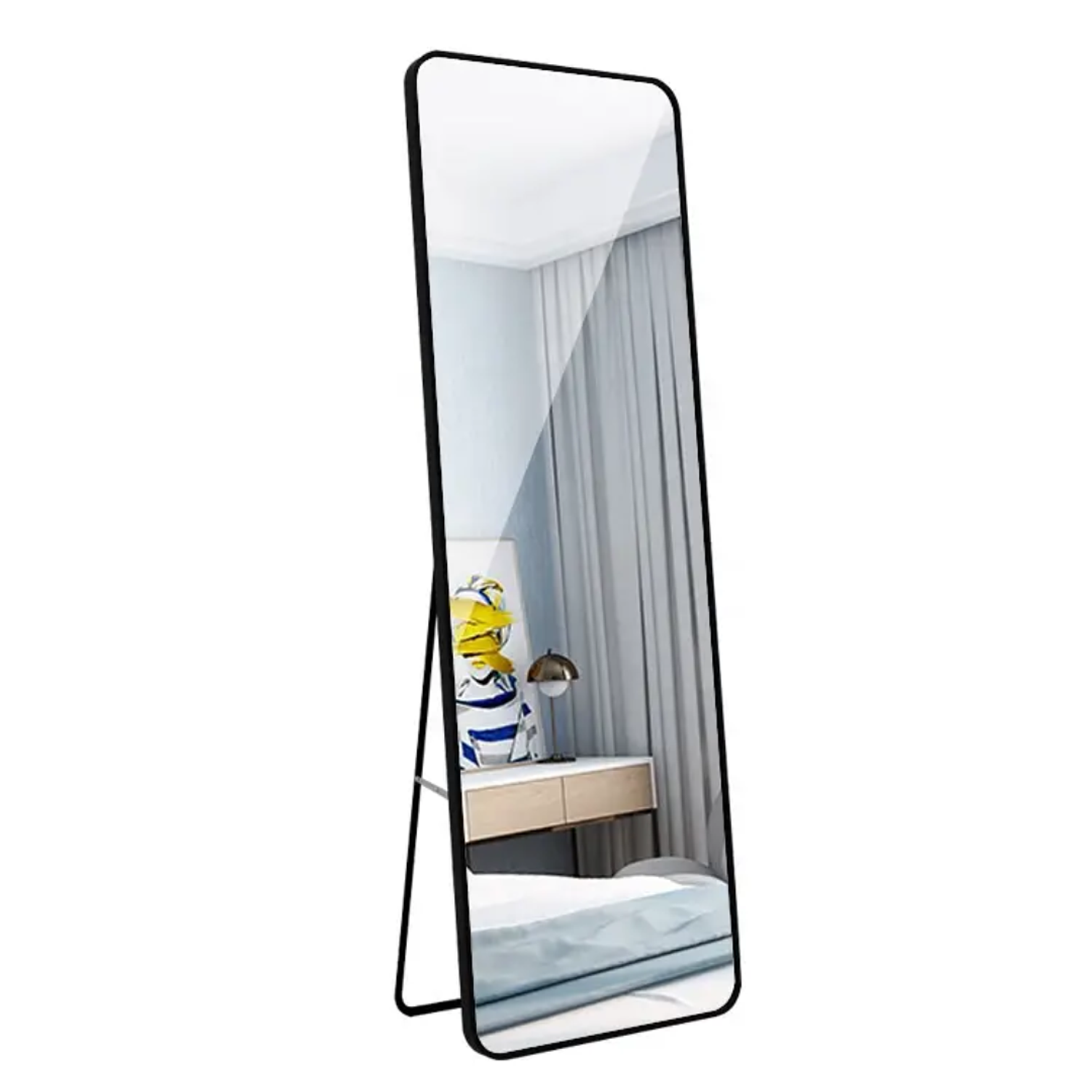 Espejo Moderno de Piso y Pared Rectangular con Marco Metálico 160 x 50 cm Aurora Frame 4