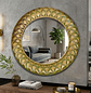 Espejo de Pared Decorativo Redondo Dorado Vintage Aurelia - Miniatura 4