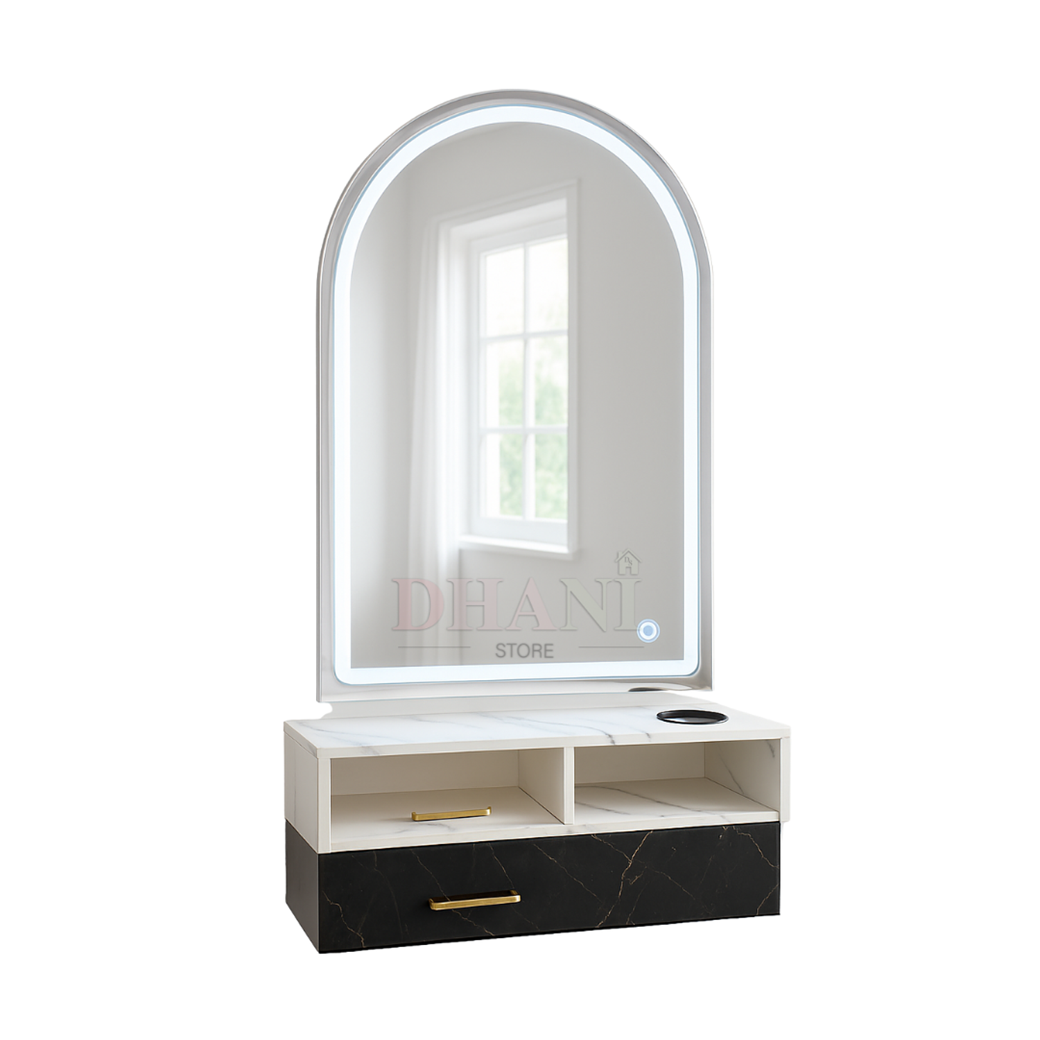 Pack de Espejo LED y Cajones de Almacenamiento Aurora Arch 2