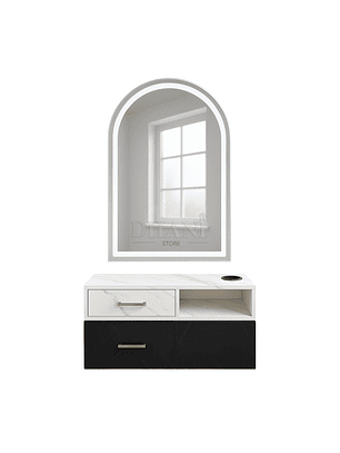 Pack de Espejo LED y Cajones de Almacenamiento Aurora Arch