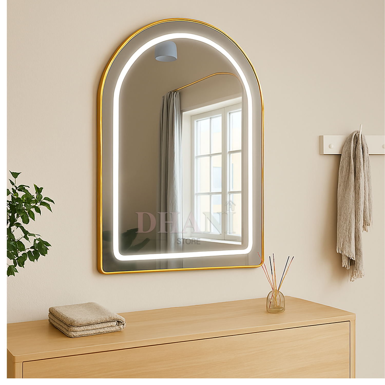 Pack de Espejo LED y Cajones de Almacenamiento Aurora Arch 4