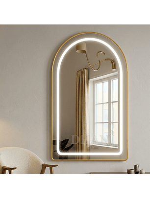 Espejo LED Arco Lux con Cajón Flotante 100 x 50 cm