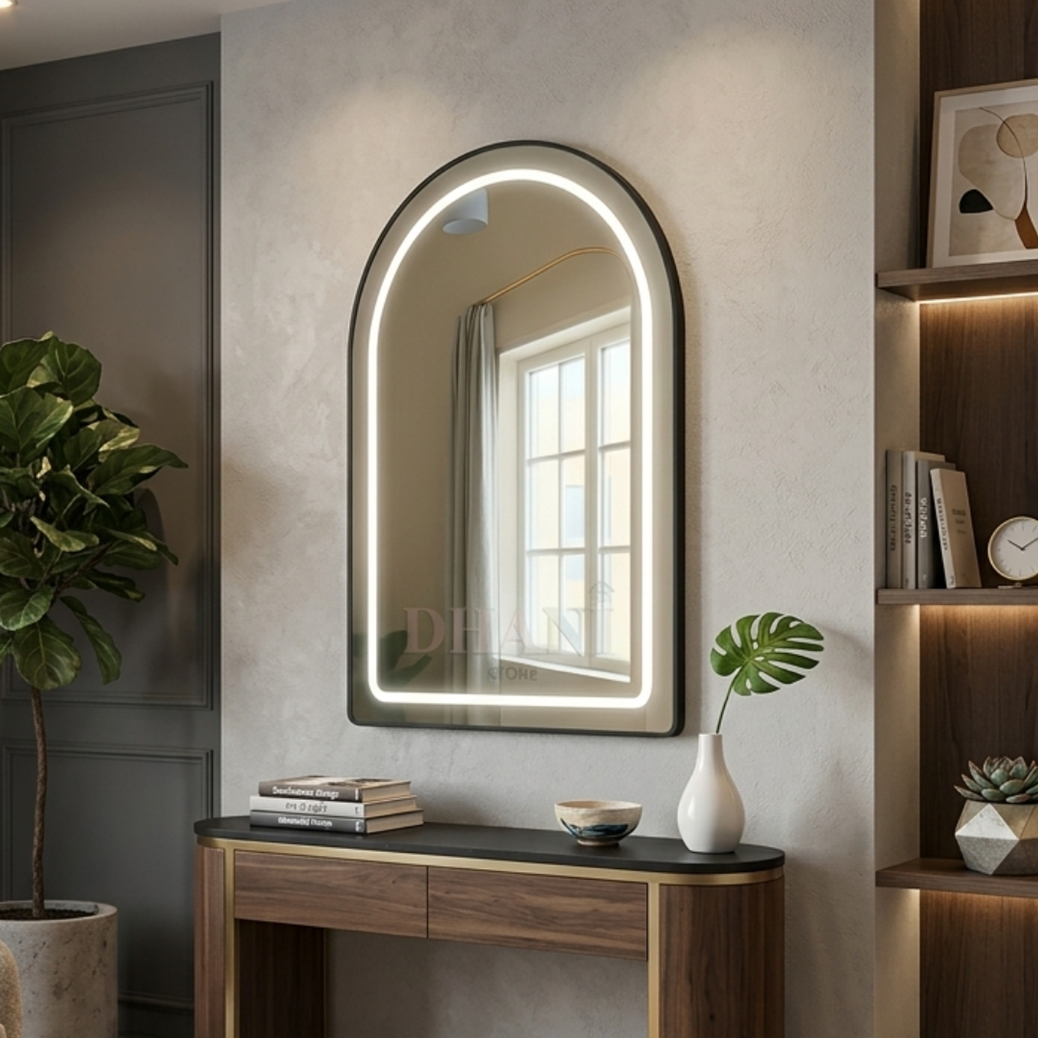 Espejo LED Arco Lux con Cajón Flotante 100 x 50 cm 5